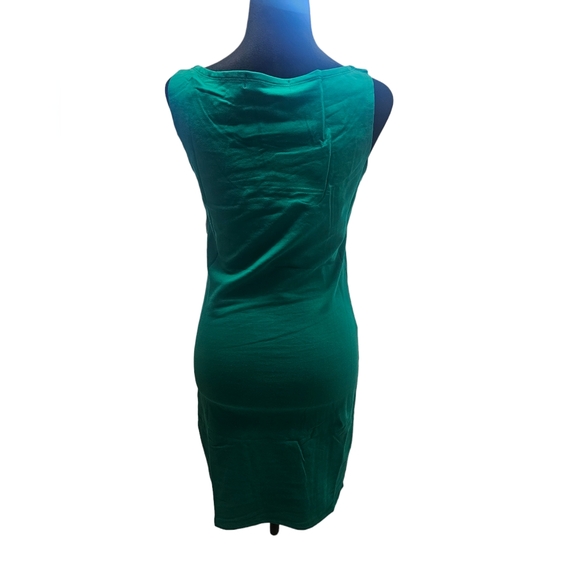 NWT Tam Ware Cotton Sleeveless Zipper Contrast Tank Dress Green Medium, small - Picture 7 of 7